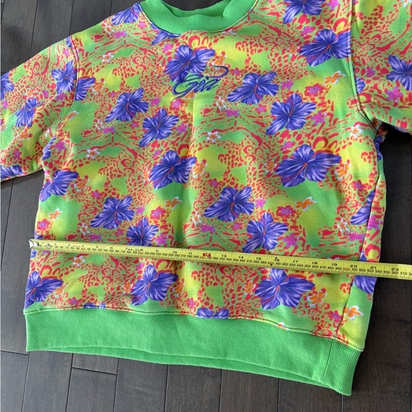 I.AM.GIA Vibrant Floral Sweatshirt - Green and Purple - Picture 3 of 6